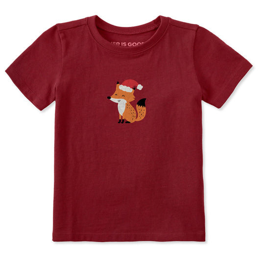 Toddler Santa Fox Short Sleeve Crusher Tee