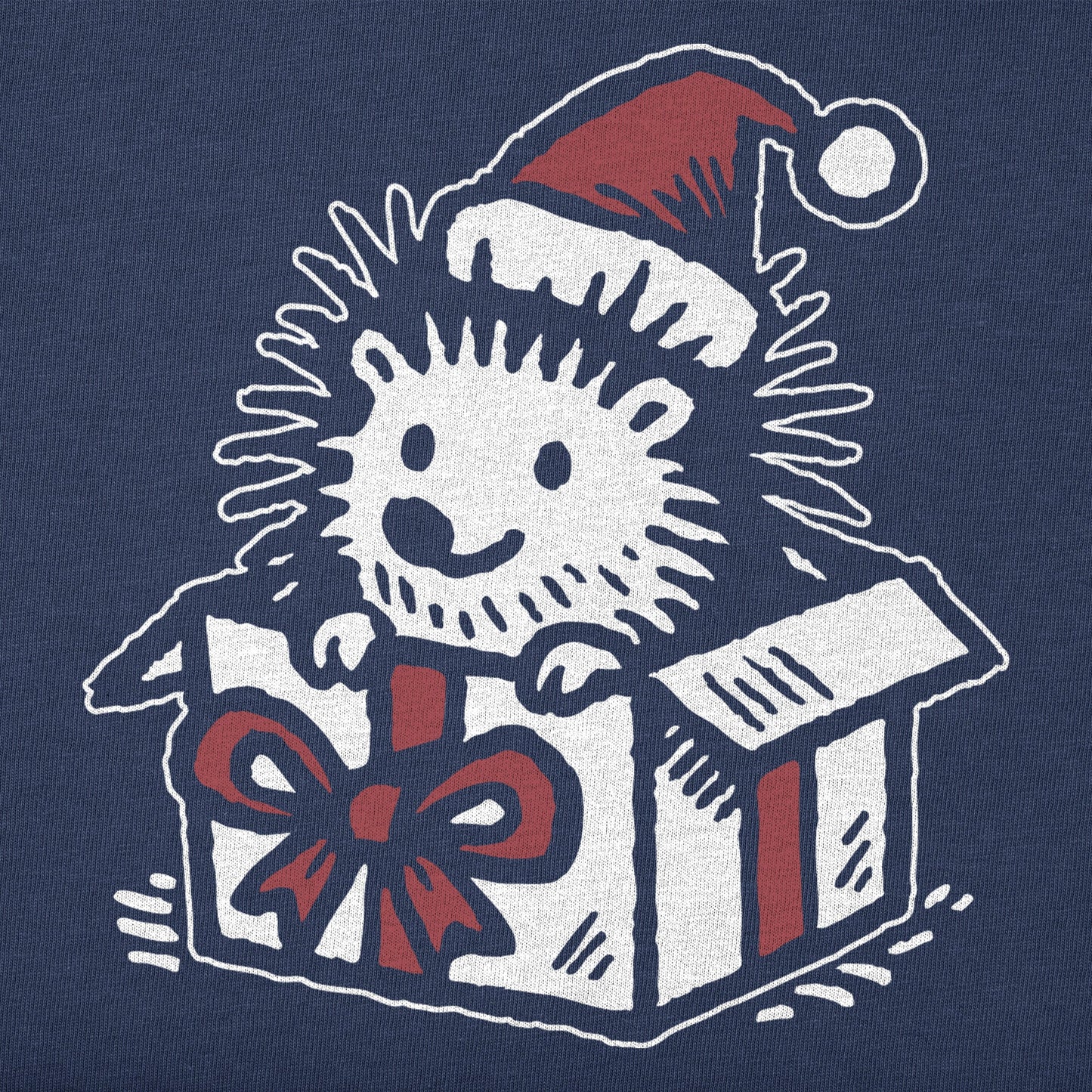 Toddler Hedgehog Santa Short Sleeve Crusher Tee