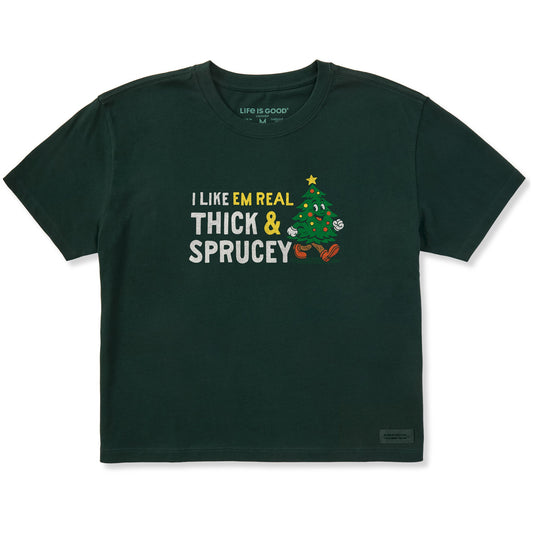 Women's Thick and Sprucey Short Sleeve Crusher Boxy Tee