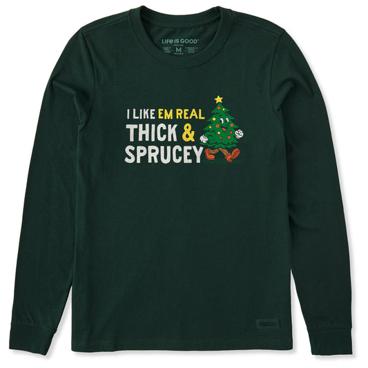 Women's Thick and Sprucey Long Sleeve Crusher Tee