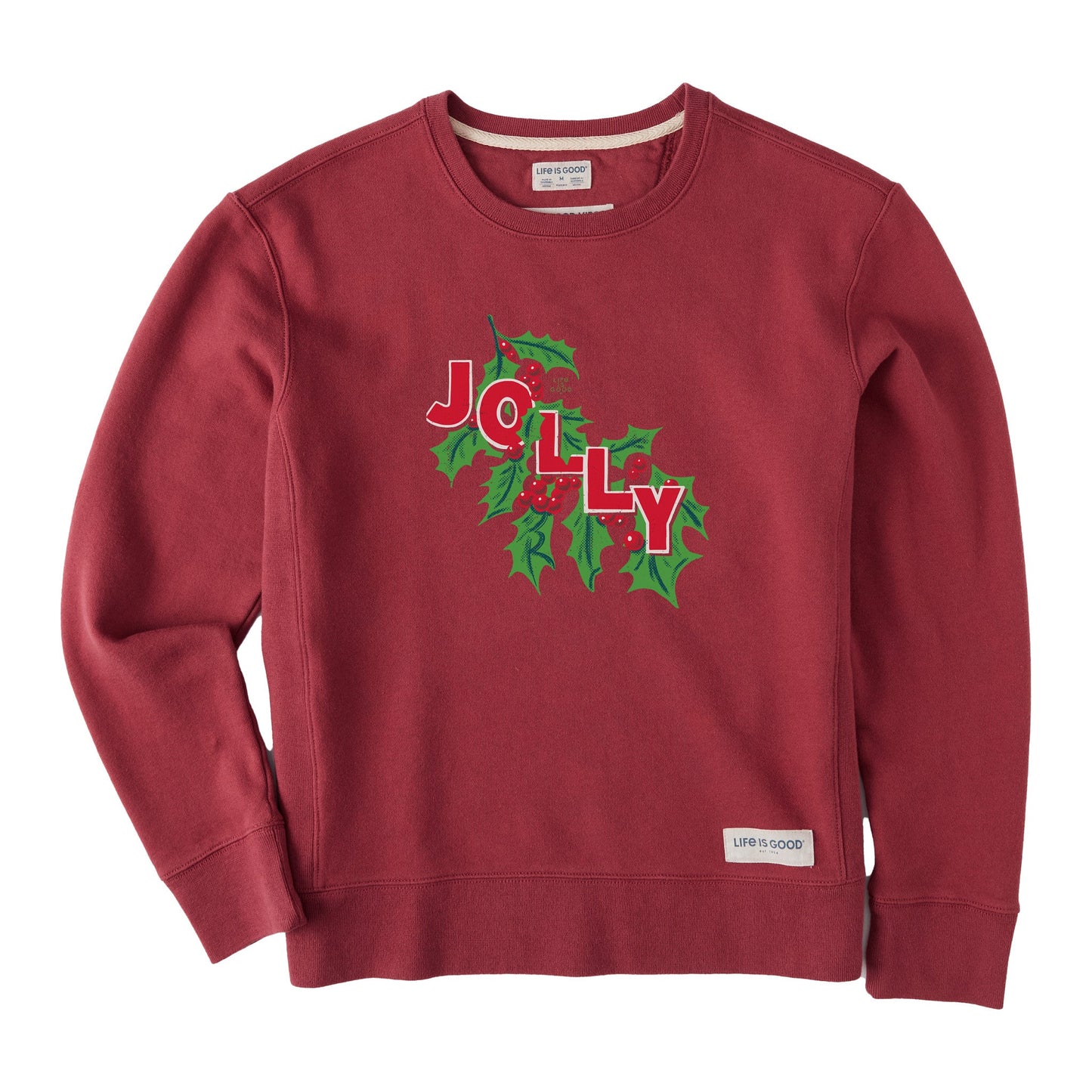 Women's Jolly Holly Simply True Fleece Crew