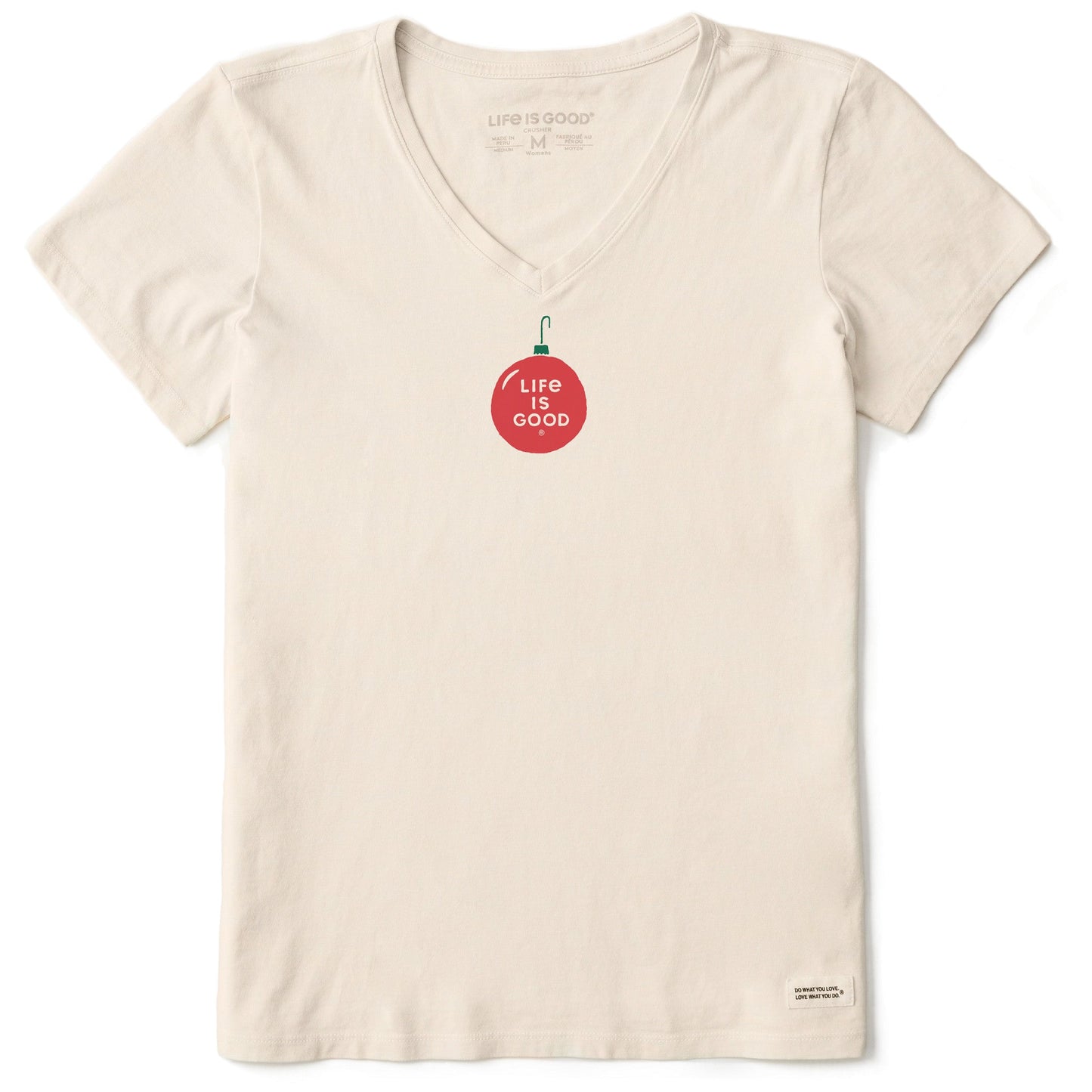 Women's Single Ornament Short Sleeve Crusher Vee