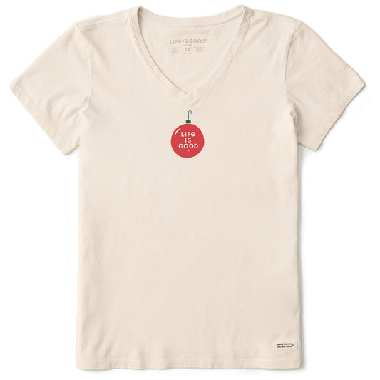 Women's Single Ornament Short Sleeve Crusher Vee