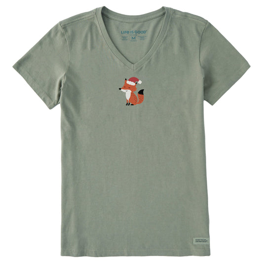 Women's Santa Fox Short Sleeve Crusher Vee