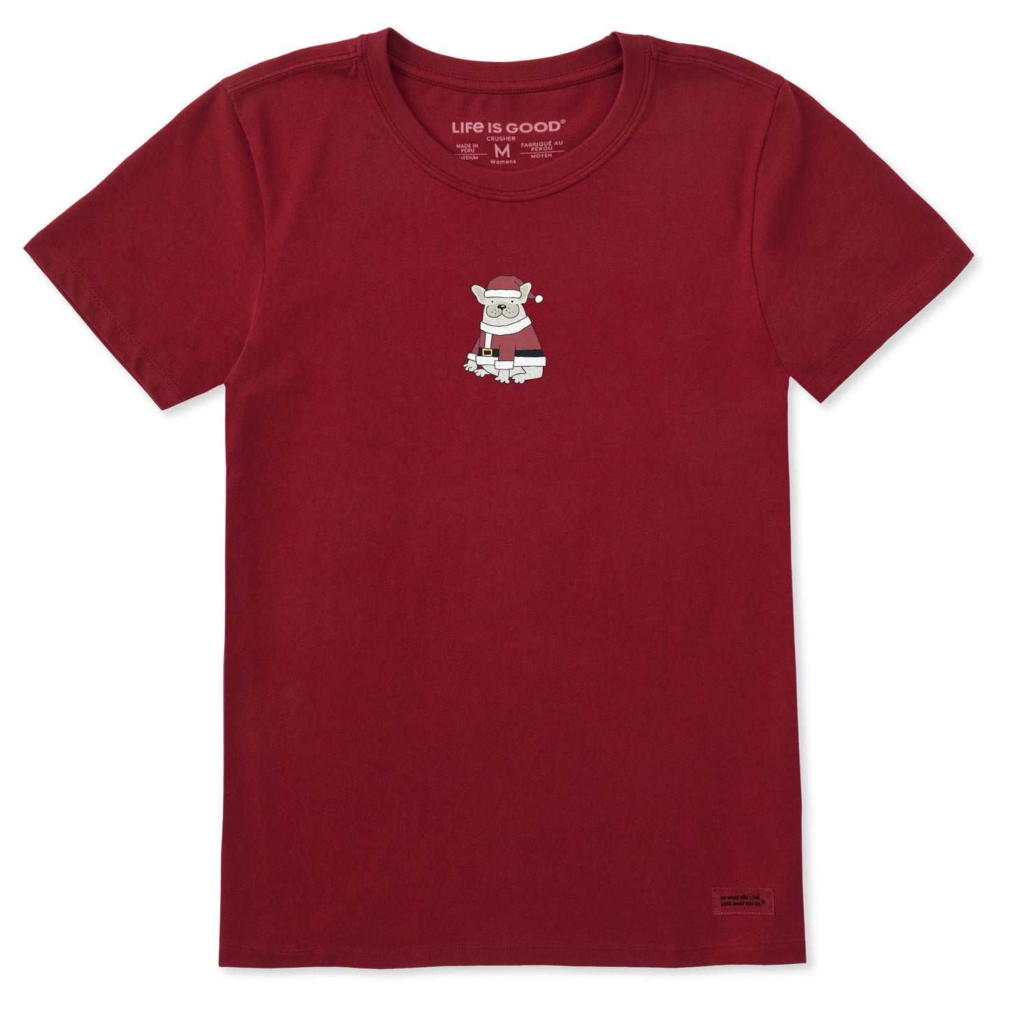 Women's Santa Frenchie Short Sleeve Crusher Tee