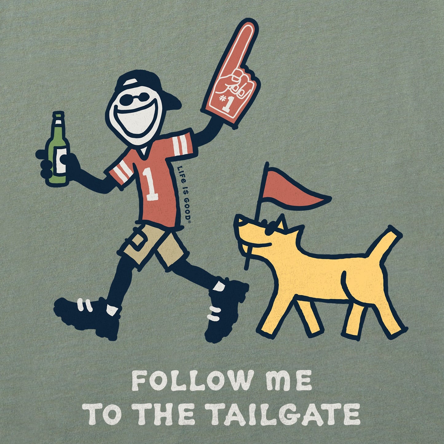 Men's Follow Me to the Tailgate Short Sleeve Crusher Tee