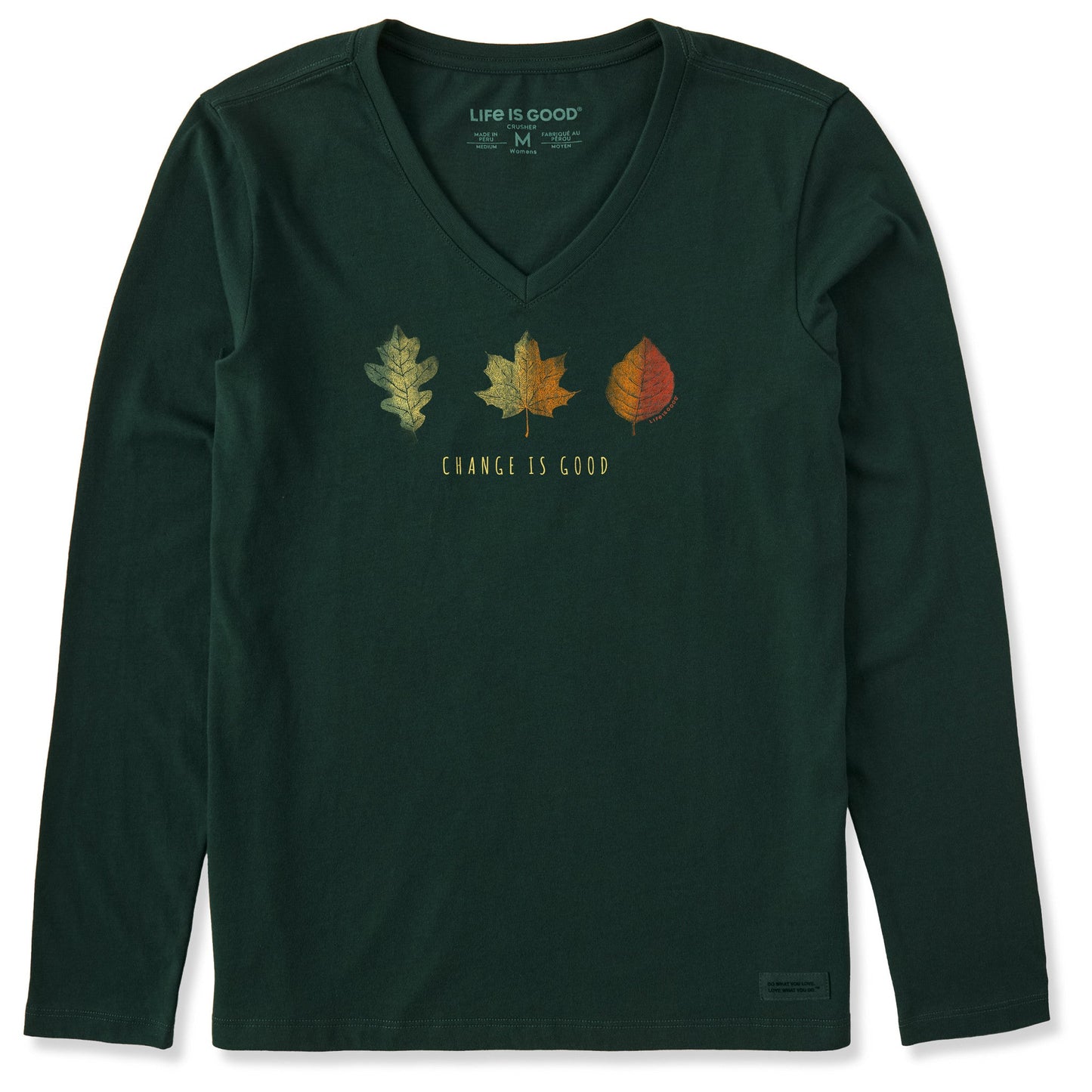 Women's Change is Good Leafs Long Sleeve Crusher Vee