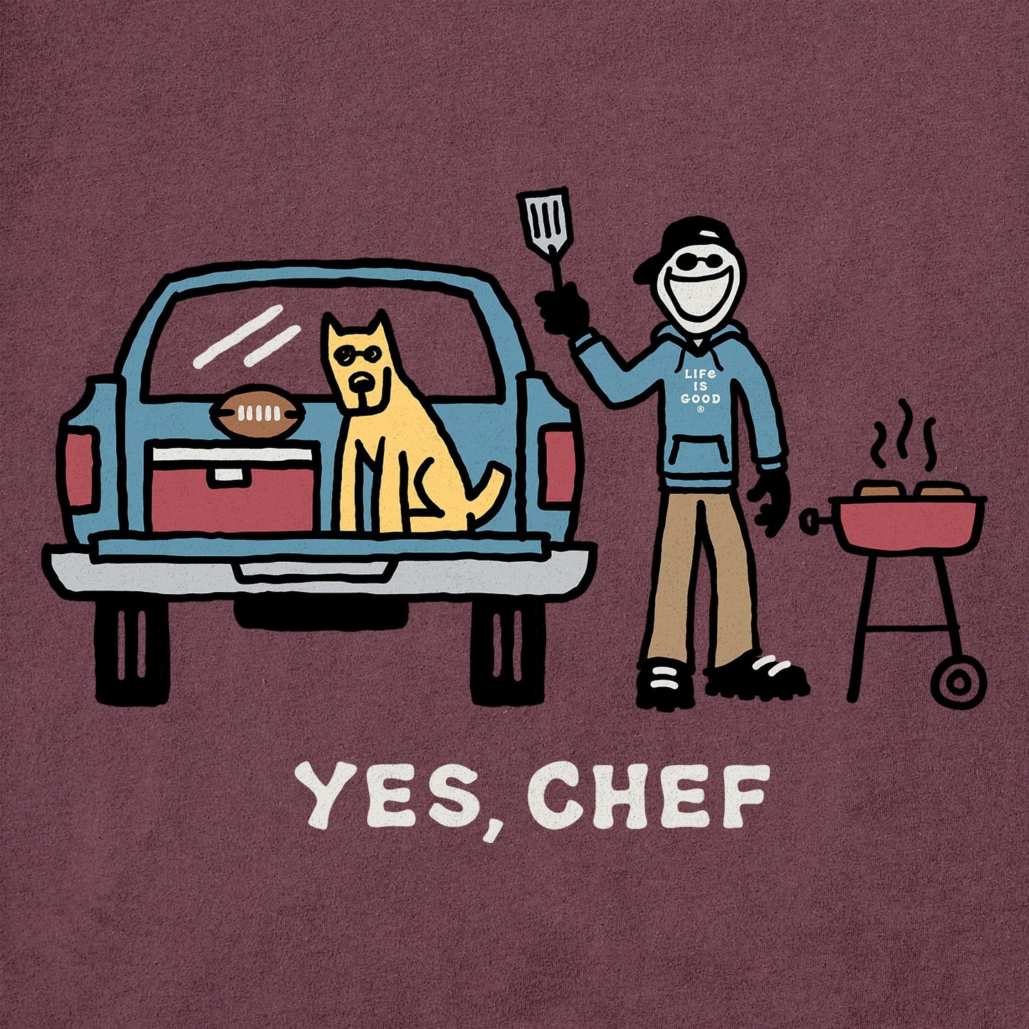 Women's Yes, Chef Long Sleeve Crusher Tee