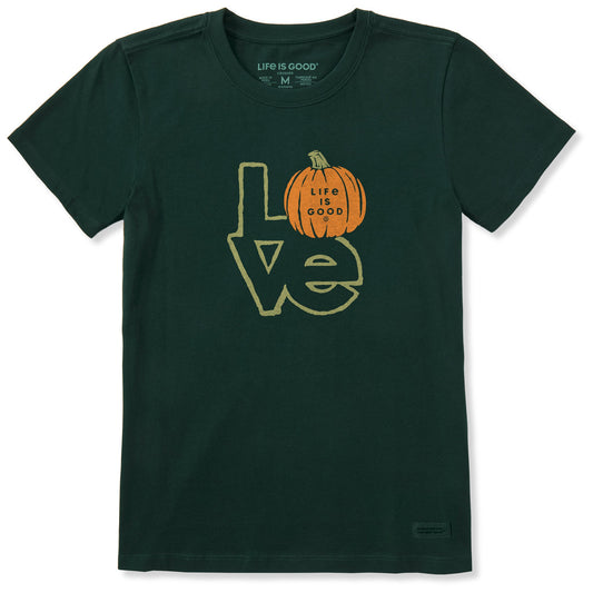 Women's Pumpkin Love Stack Short Sleeve Crusher Tee