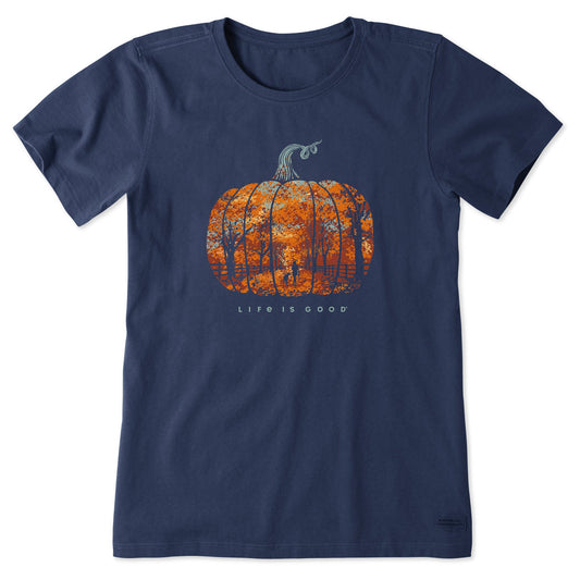 Women's Pumpkin Stroll Short Sleeve Crusher Tee