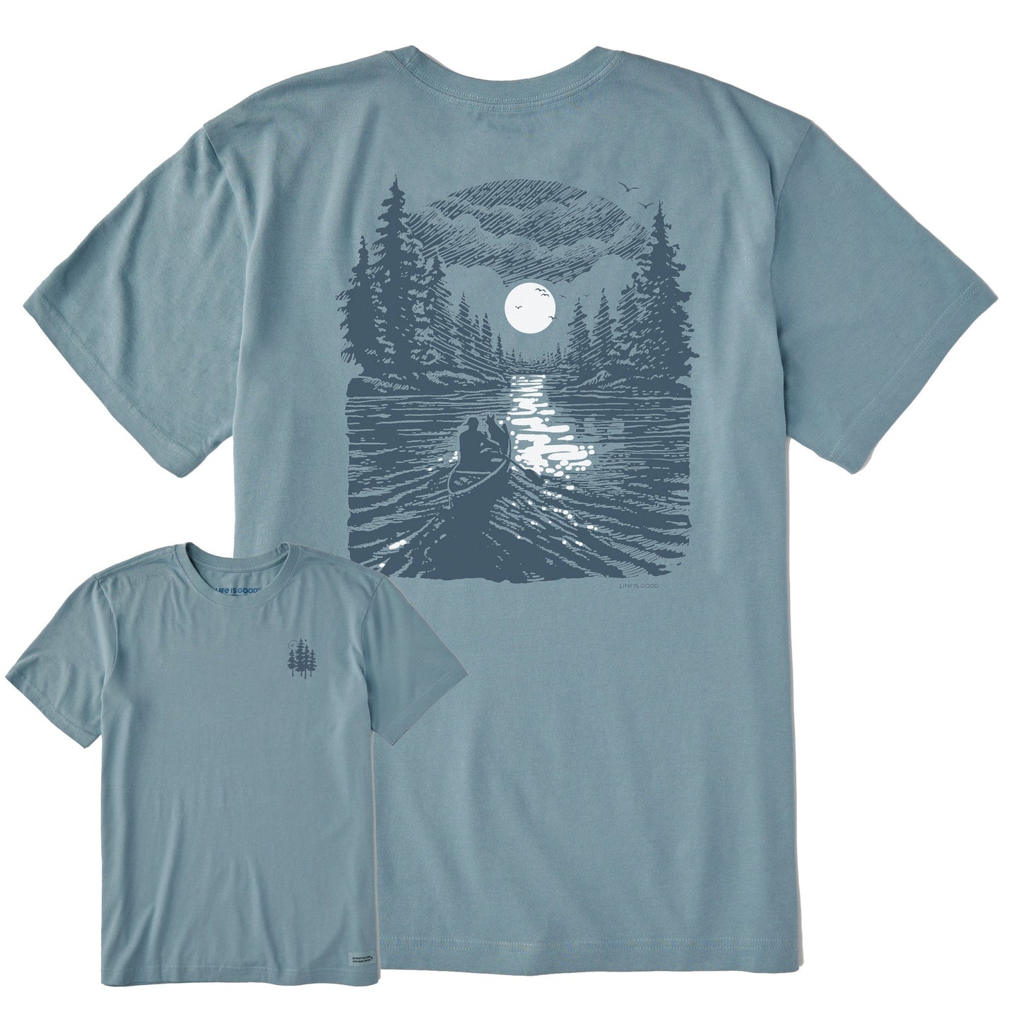 Men's Full Moon Canoe Short Sleeve Crusher Tee