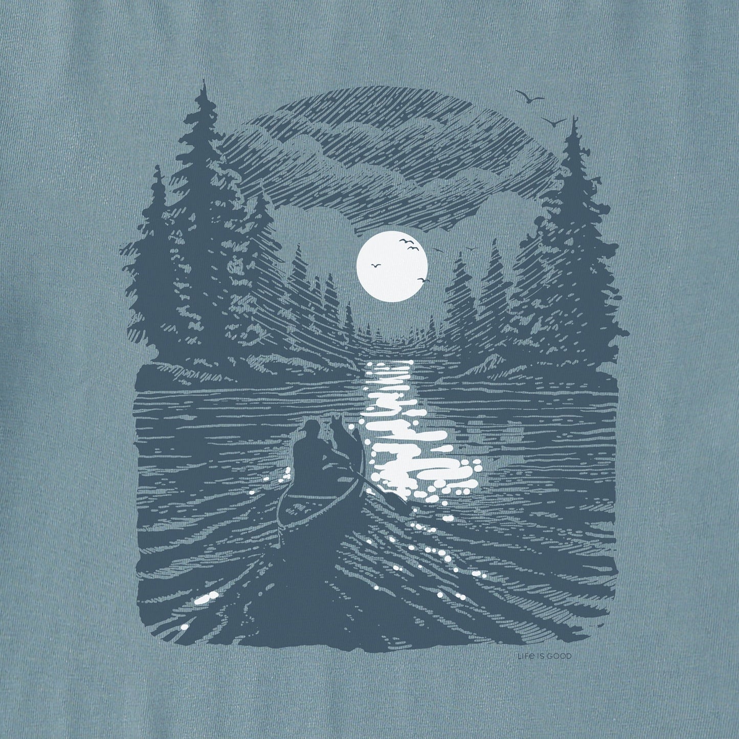 Men's Full Moon Canoe Short Sleeve Crusher Tee