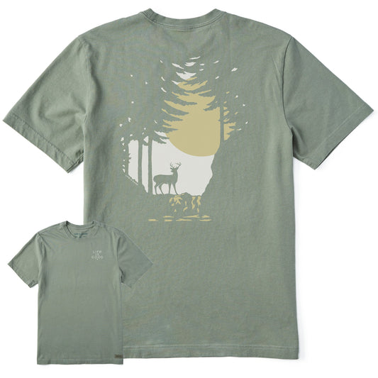 Men's Deer in the Woods Short Sleeve Crusher Tee
