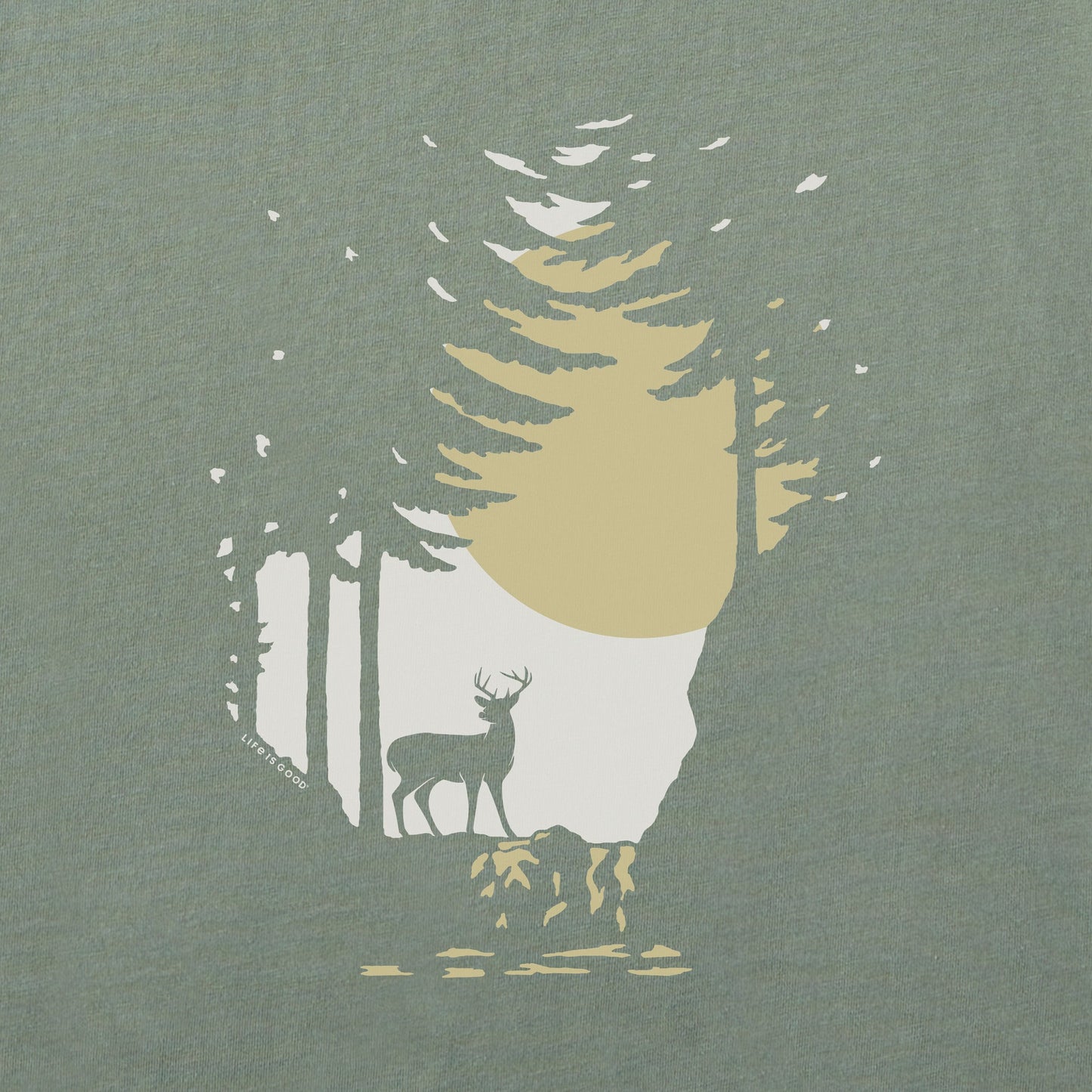 Men's Deer in the Woods Short Sleeve Crusher Tee