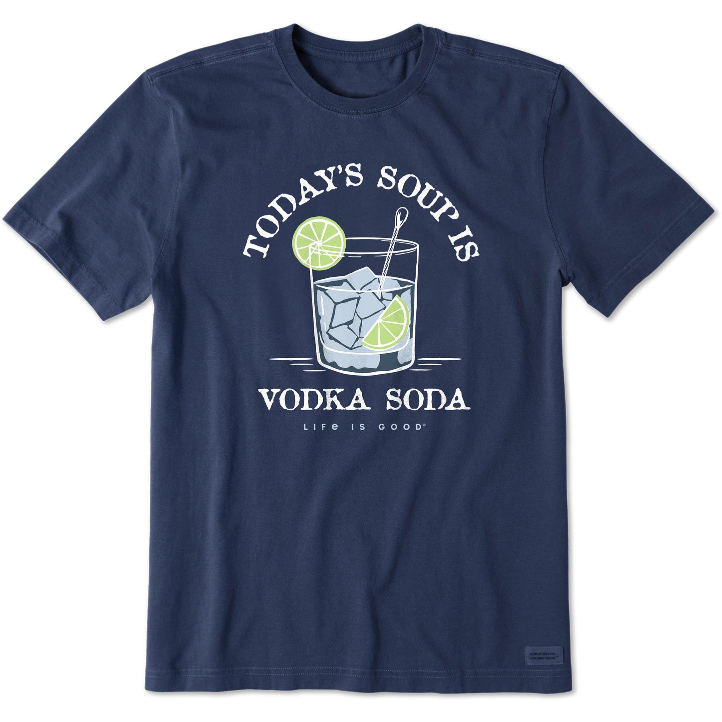 Men's Vodka Soda Soup Cocktail Short Sleeve Crusher Tee