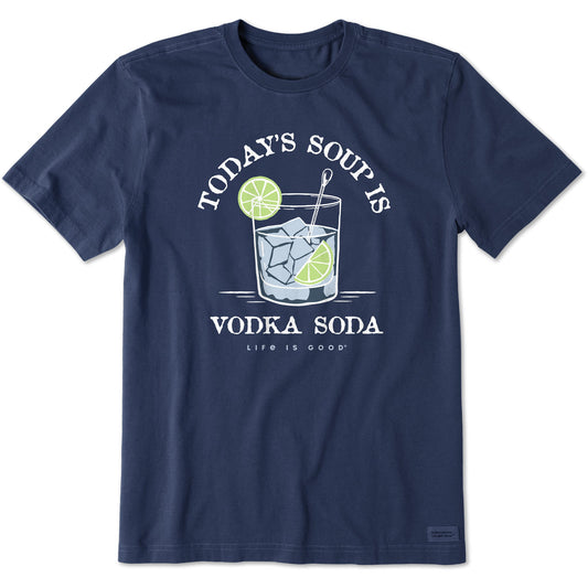 Men's Vodka Soda Soup Cocktail Short Sleeve Crusher Tee