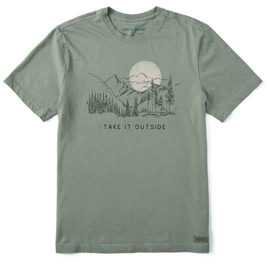 Men's Take it Outside Sunset Short Sleeve Crusher Tee