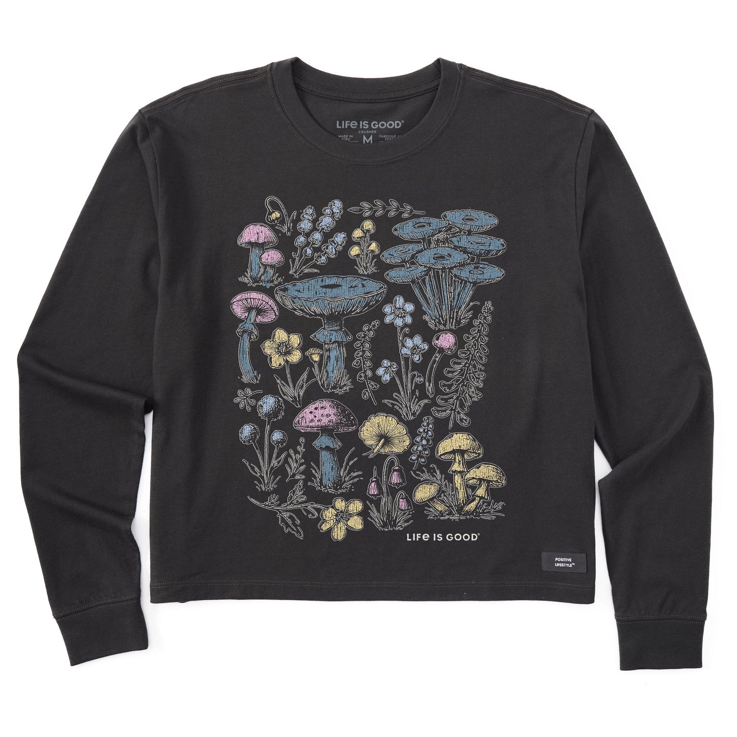 Women's Collection of Mushrooms Long Sleeve Crusher Boxy Tee