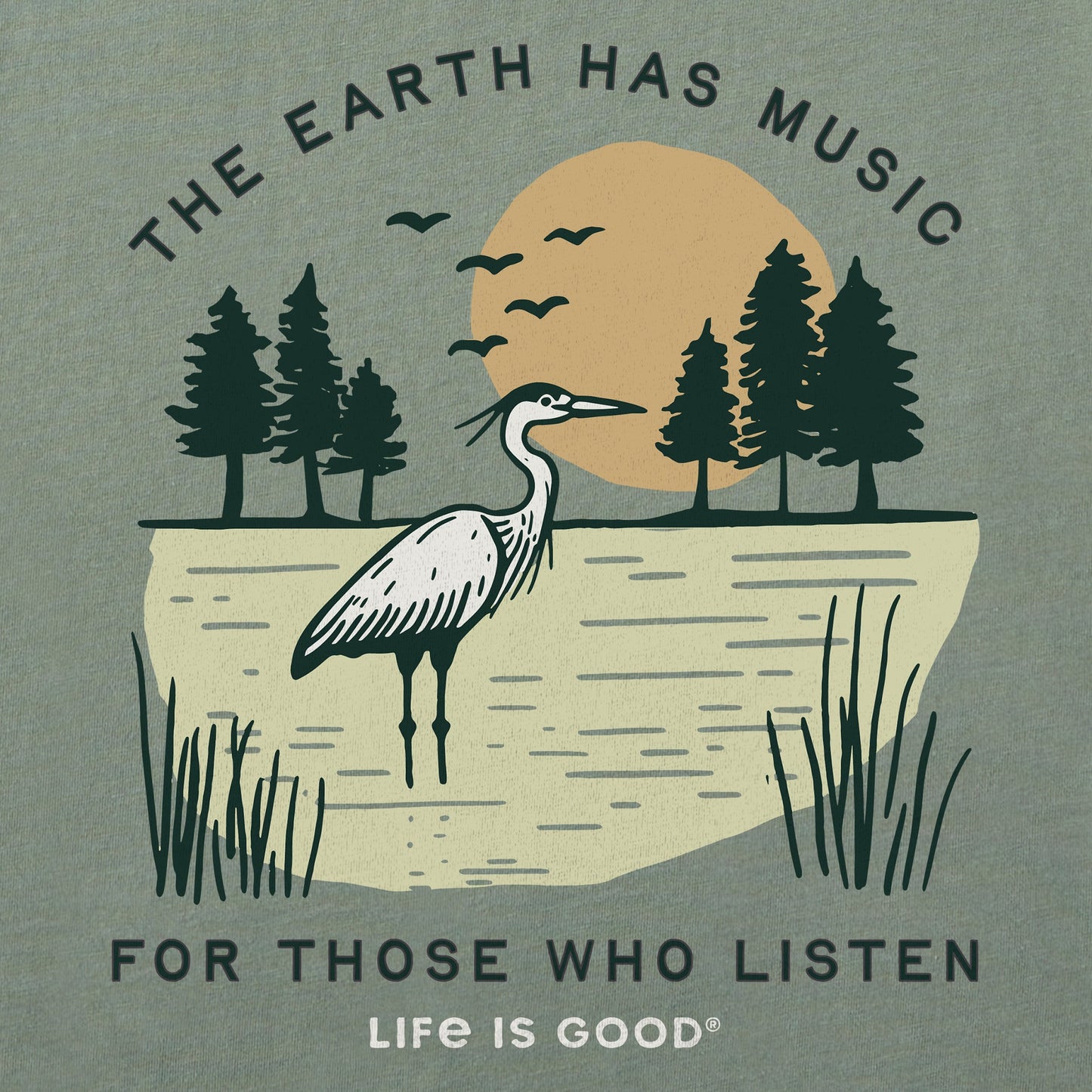 Women's Earth Has Music For Those Who Listen Short Sleeve Crusher Vee