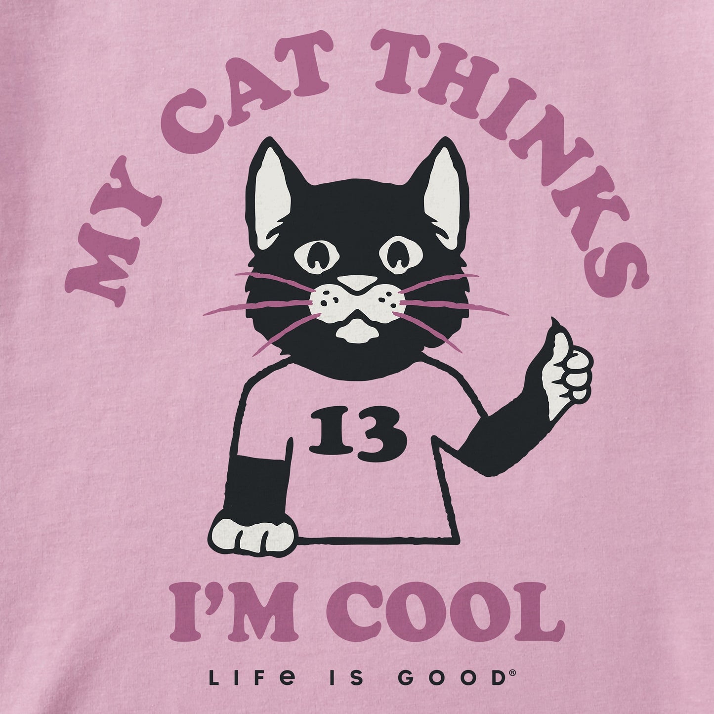Women's My Cat Thinks I'm Cool Short Sleeve Crusher Tee