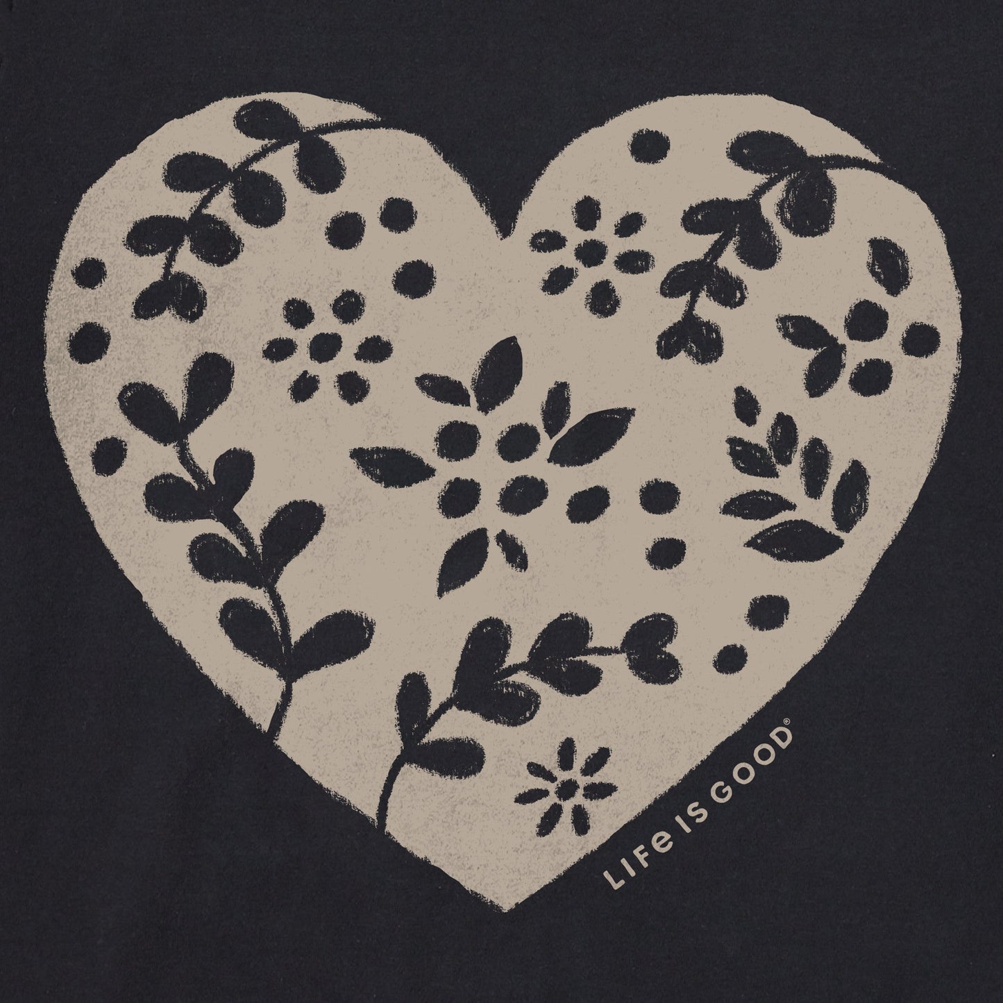 Women's Ditsy Heart Short Sleeve Crusher Tee