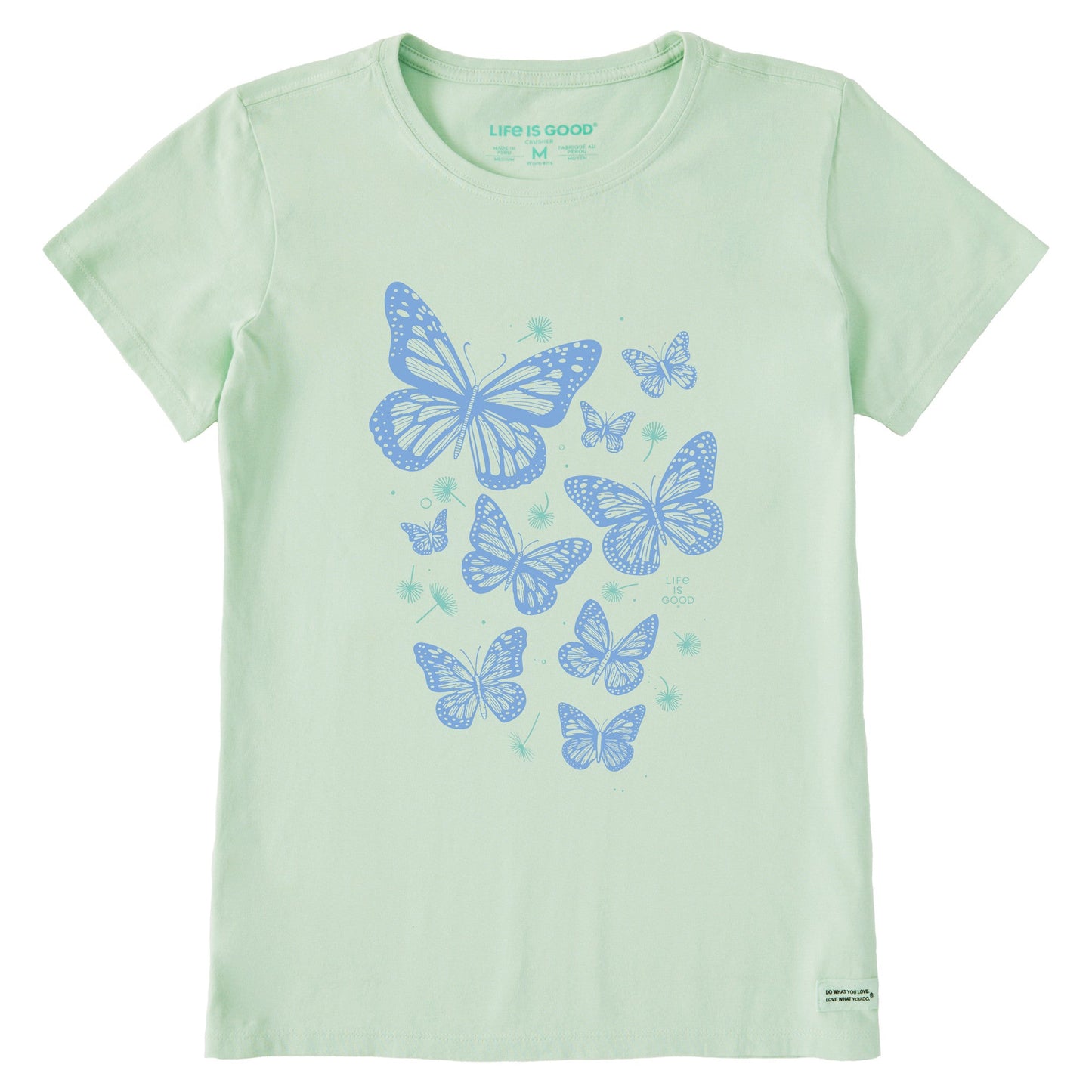 Women's A Flutter of Butterflies Short Sleeve Crusher Tee
