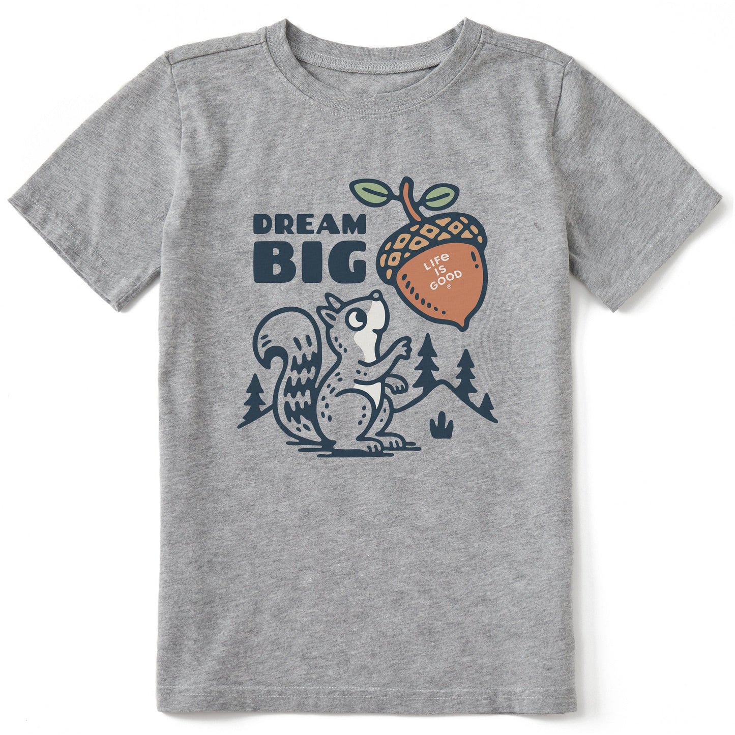 Kids Dream Big Squirrel Short Sleeve Crusher Tee