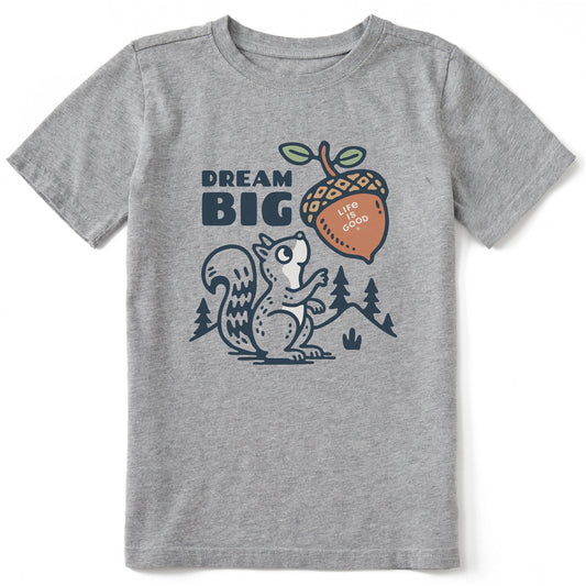 Kids Dream Big Squirrel Short Sleeve Crusher Tee