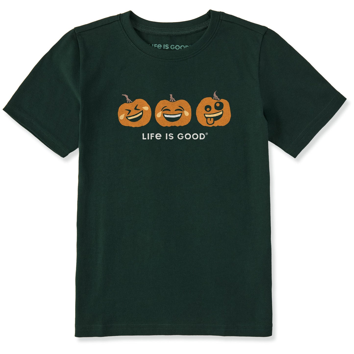 Kids Emoji Pumpkins Short Sleeve Crusher Tee
