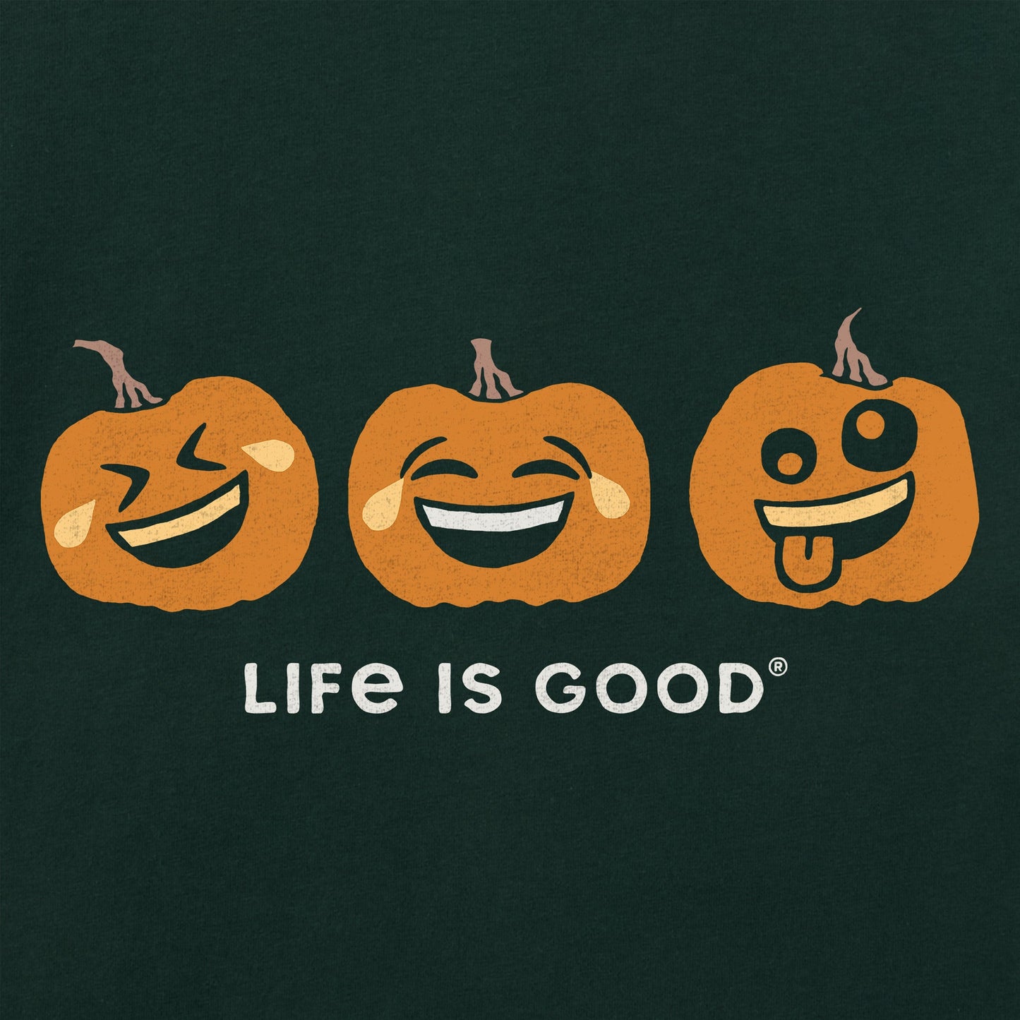 Kids Emoji Pumpkins Short Sleeve Crusher Tee