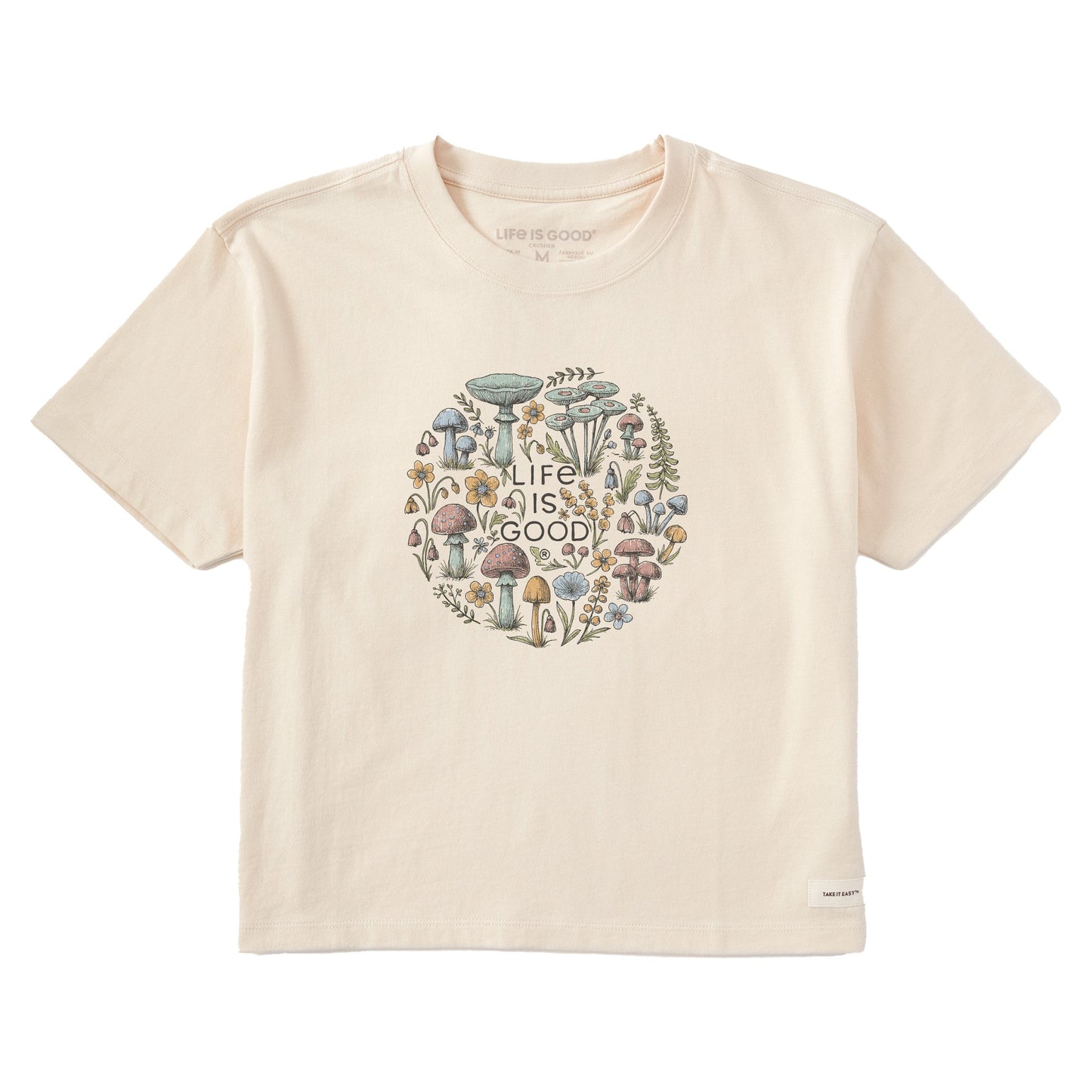 Women's Mushroom Circle Short Sleeve Crusher Boxy Tee