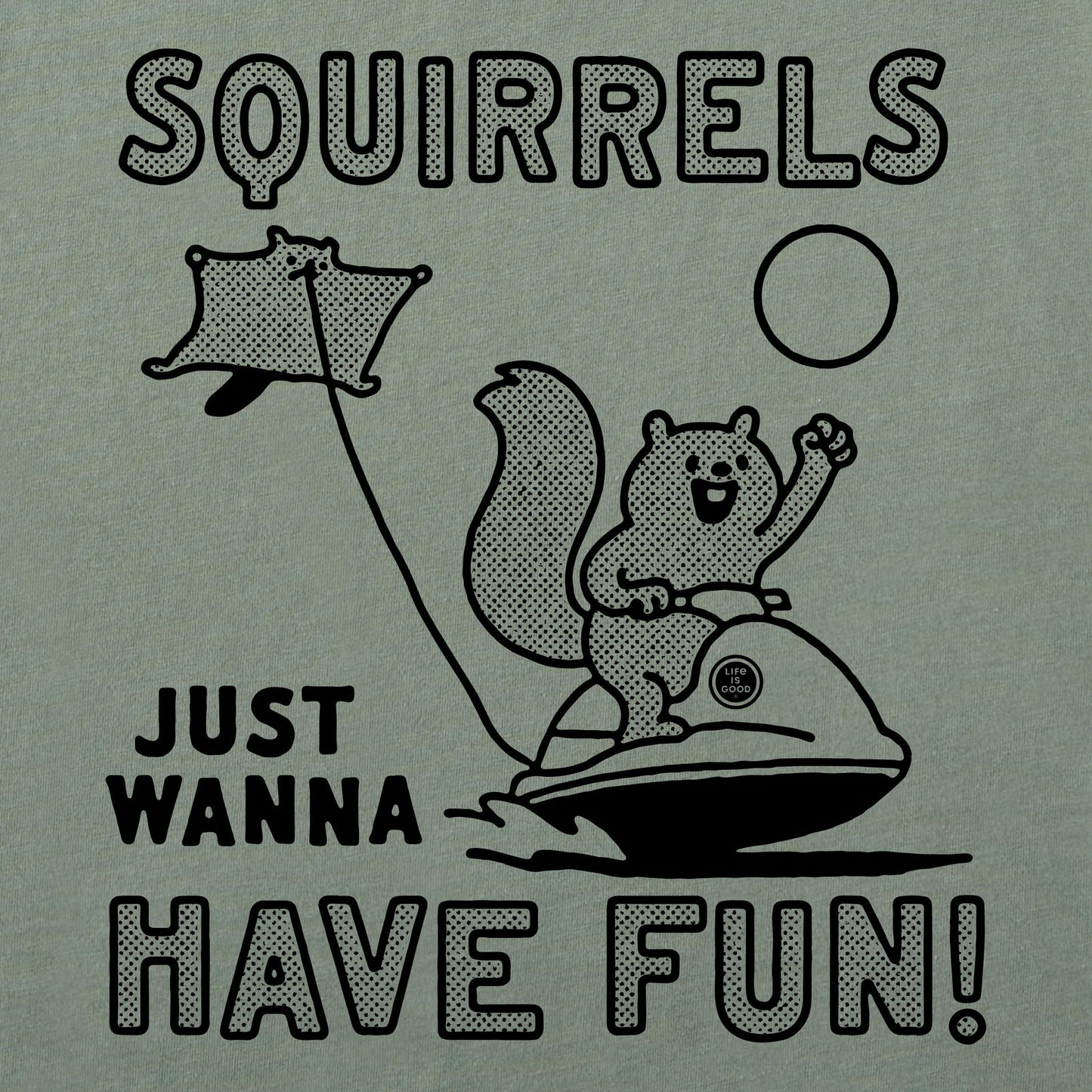 Women's Squirrels Just Wanna Have Fun Short Sleeve Crusher Boxy Tee