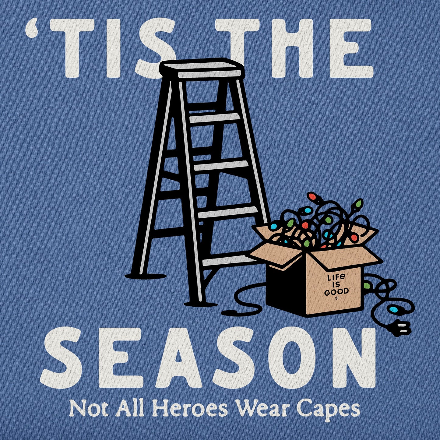 Men's Tis the Season Christmas Lights Short Sleeve Crusher Tee