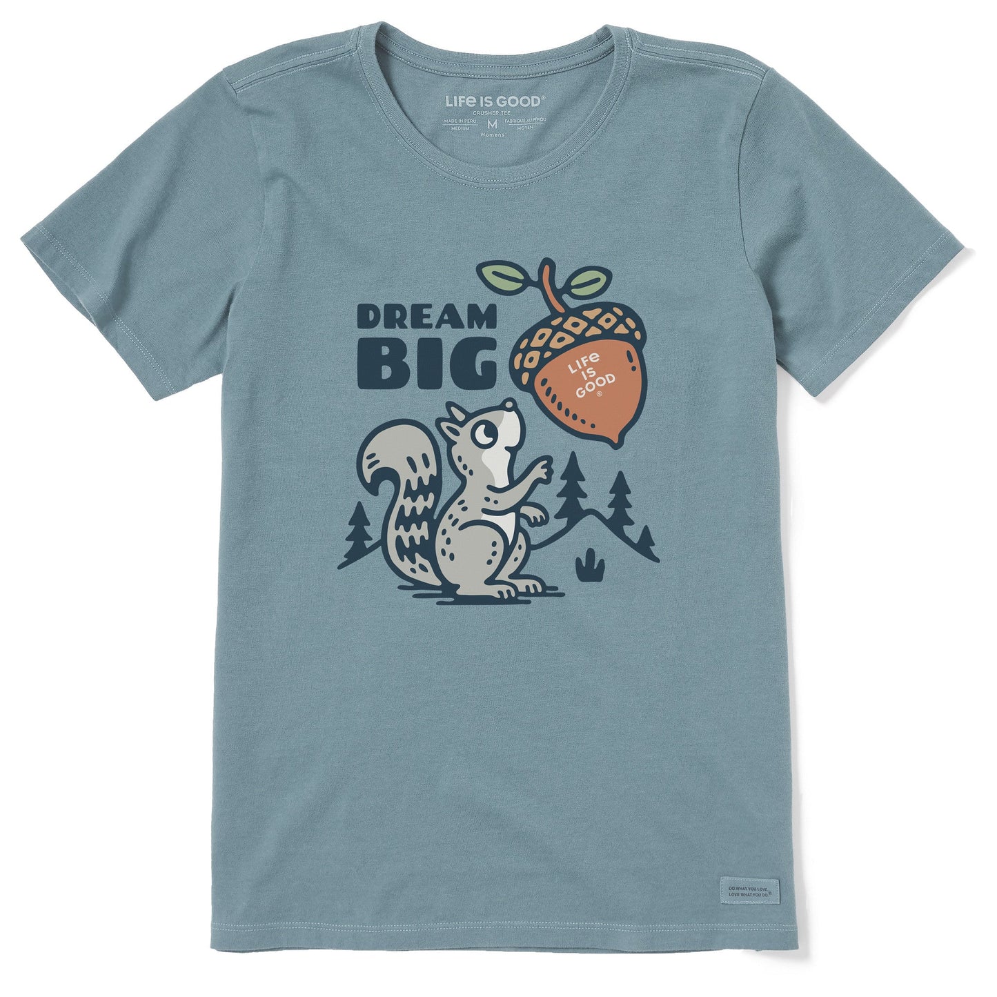 Women's Dream Big Squirrel Short Sleeve Crusher Tee