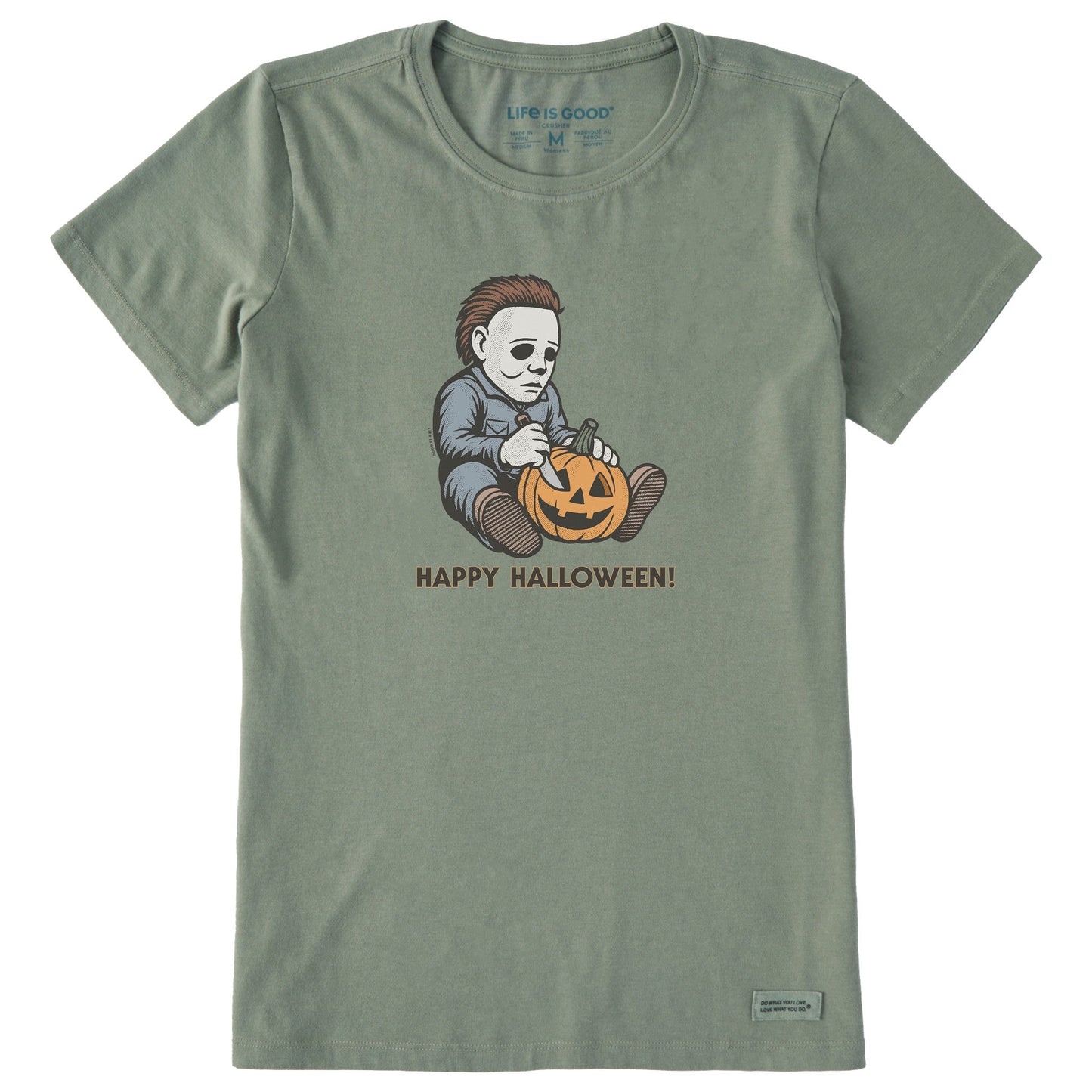 Women's Happy Halloween Carving Short Sleeve Crusher Tee