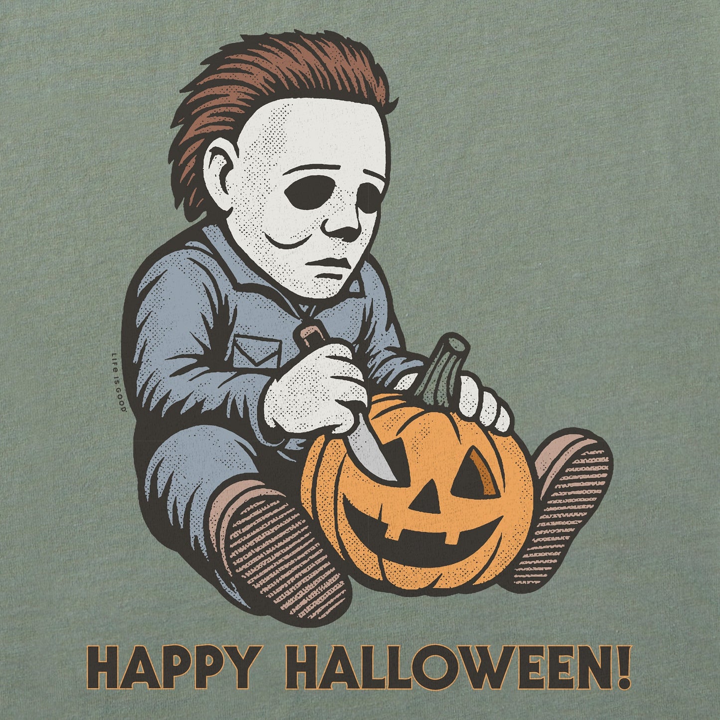 Women's Happy Halloween Carving Short Sleeve Crusher Tee