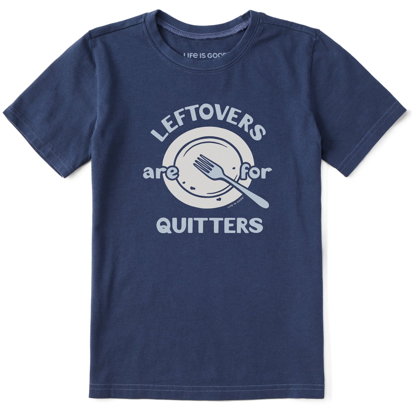 Kids Leftovers are for Quitters Plate Short Sleeve Crusher Tee