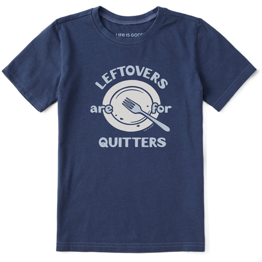 Kids Leftovers are for Quitters Plate Short Sleeve Crusher Tee