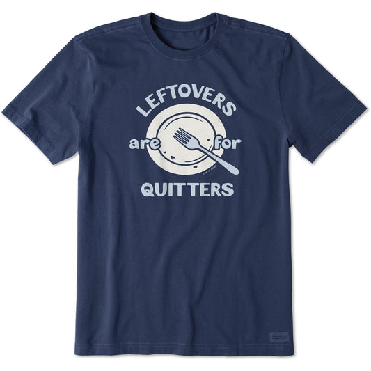 Men's Leftovers are for Quitters Plate Short Sleeve Crusher Tee