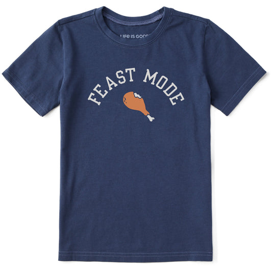 Kids Feast Mode Turkey Short Sleeve Crusher Tee