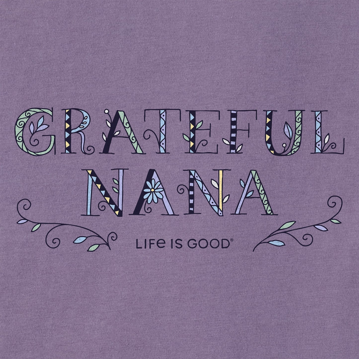 Women's Grateful Nana Doodle Long Sleeve Crusher Vee