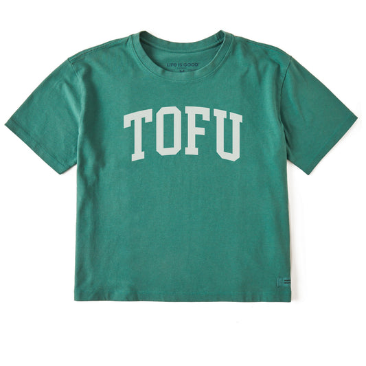 Women's Tofu Athletic Arch Short Sleeve Crusher Boxy Tee