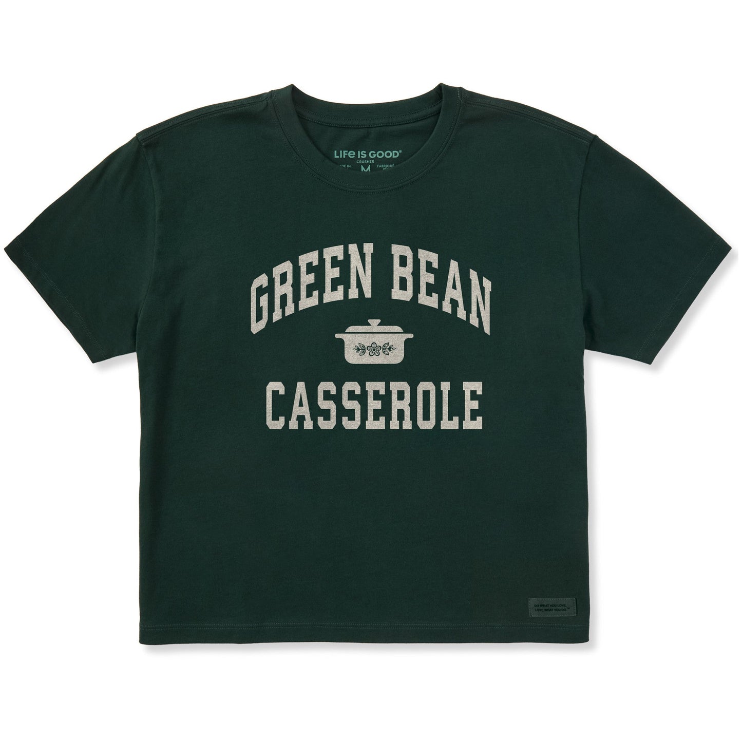 Women's Green Bean Casserole Athletic Arch Short Sleeve Crusher Boxy Tee