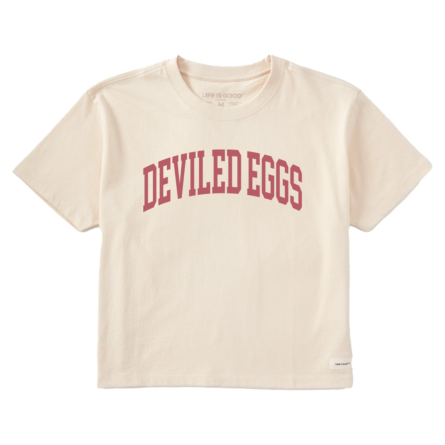 Women's Deviled Eggs Athletic Arch Short Sleeve Crusher Boxy Tee