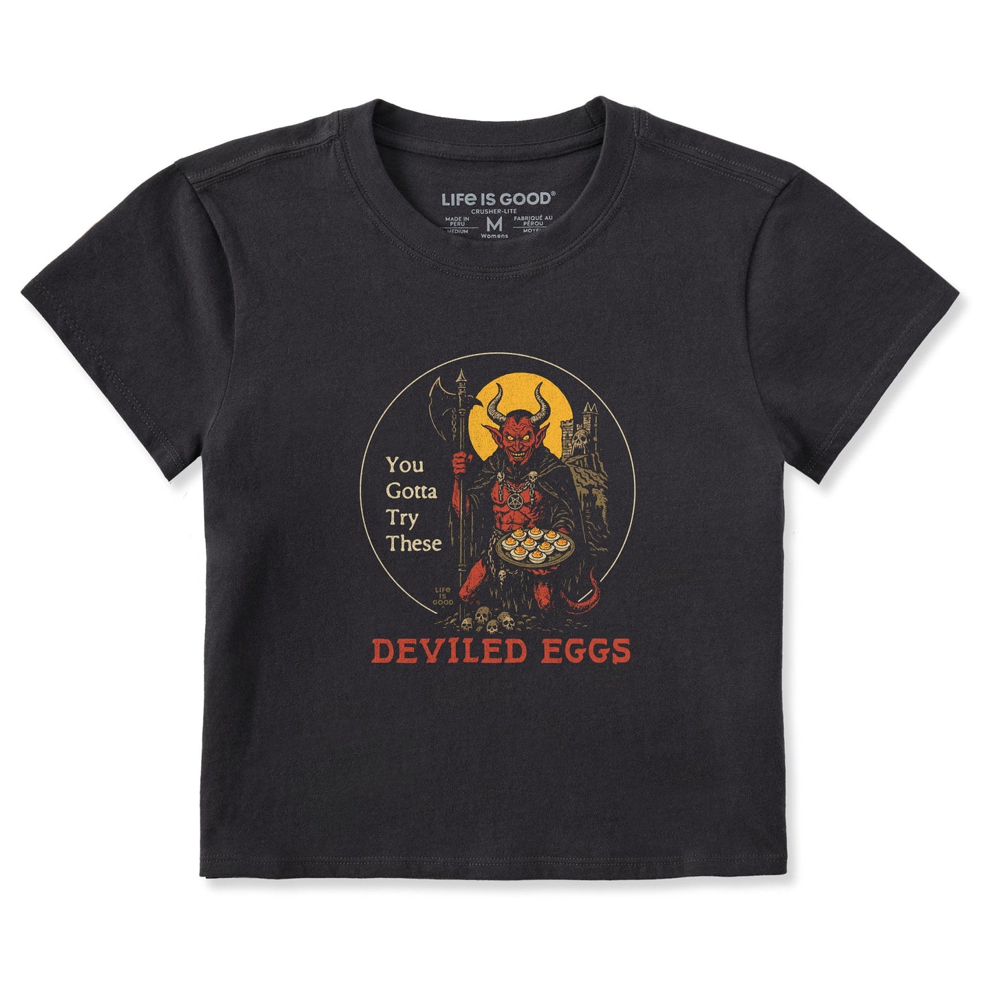 Women's Try These Deviled Eggs Crusher-LITE Shrunken Tee