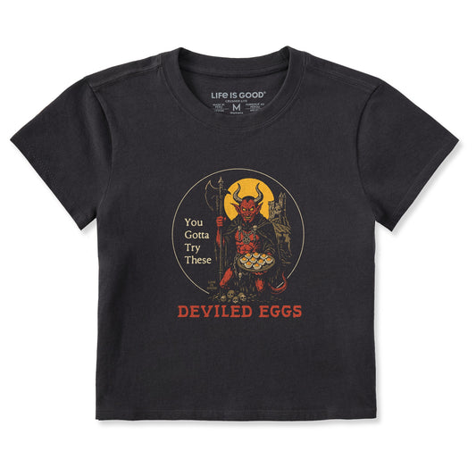 Women's Try These Deviled Eggs Crusher-LITE Shrunken Tee