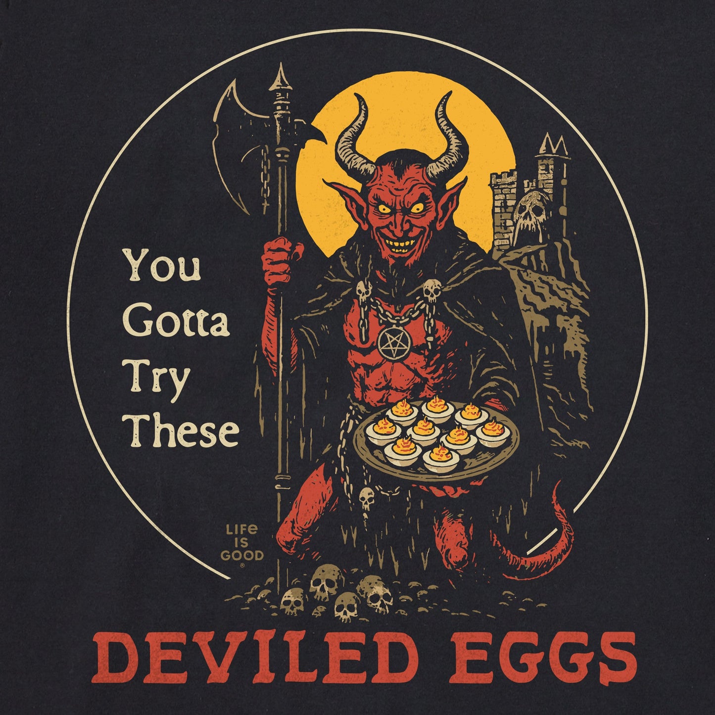 Women's Try These Deviled Eggs Crusher-LITE Shrunken Tee