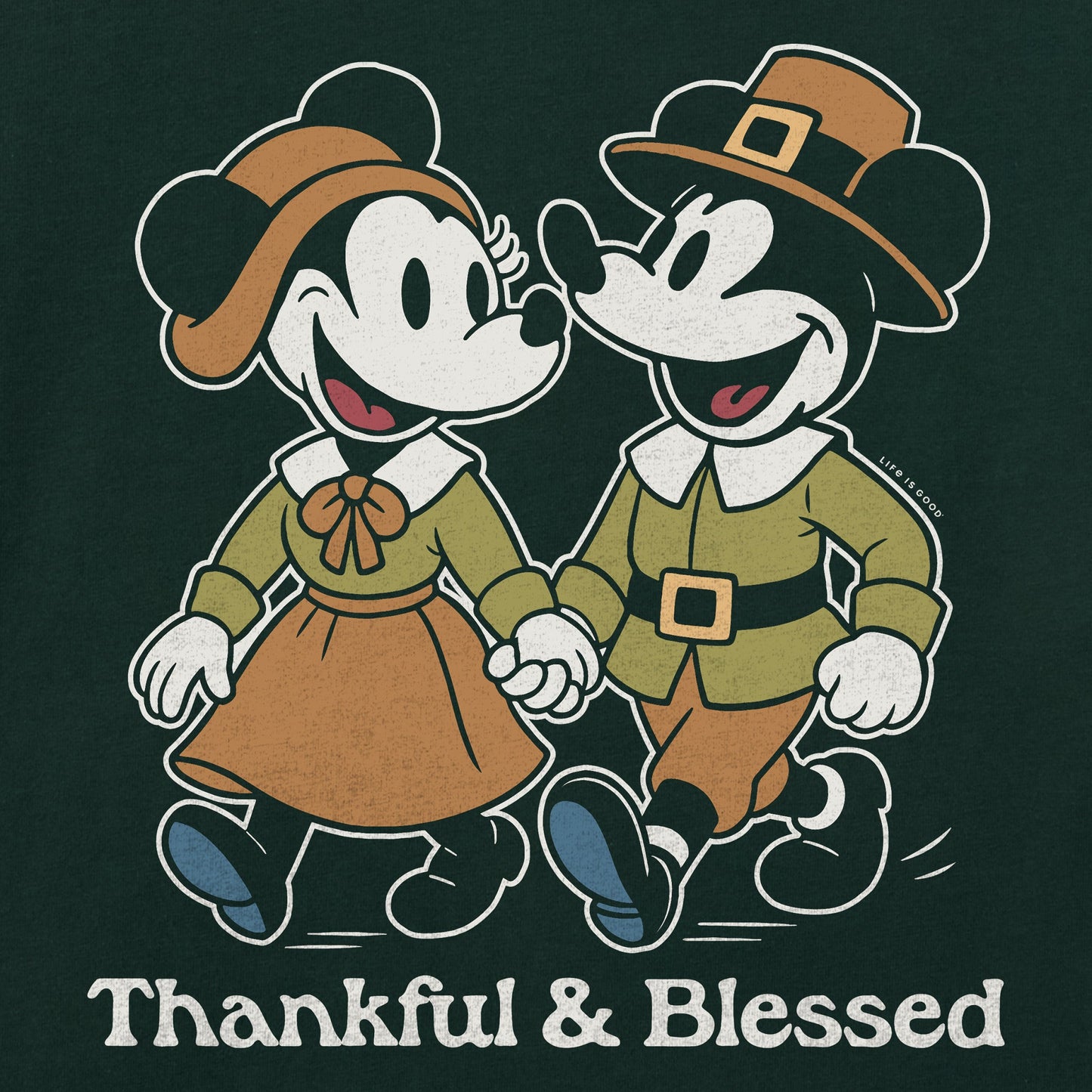 Women's Thankful and Blessed Winnie Short Sleeve Crusher Tee