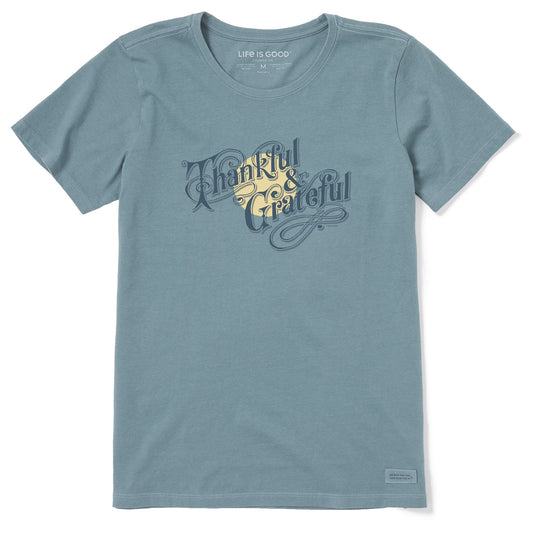 Women's Thankful and Grateful Homage Short Sleeve Crusher Tee