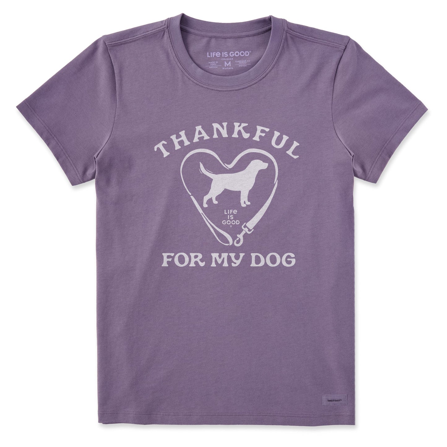 Women's Thankful for my Dog Short Sleeve Crusher Tee